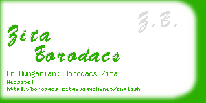 zita borodacs business card